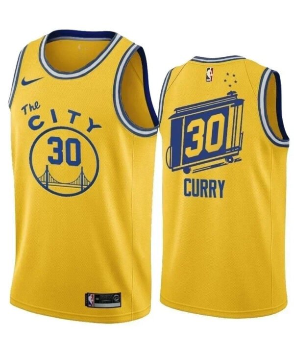 Regata NBA Golden State Warriors The City Authentic Curry 30 - Amarela