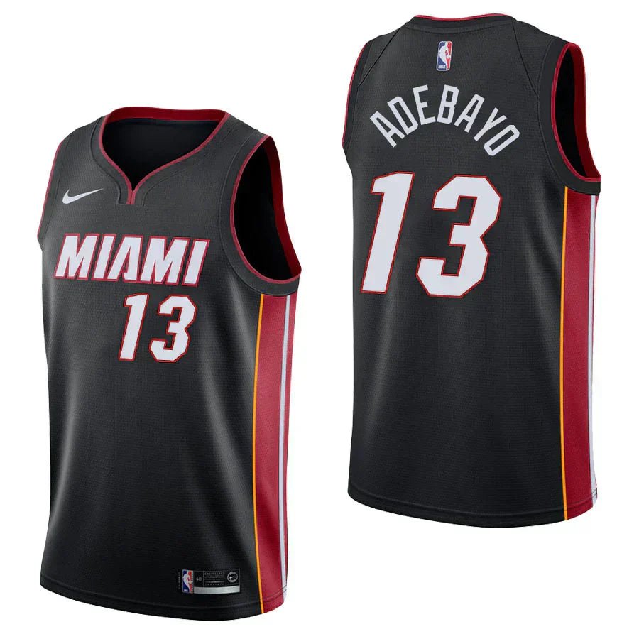 Regata NBA Miami Heat Authentic Adebayo 13 - Preta e Vermelha