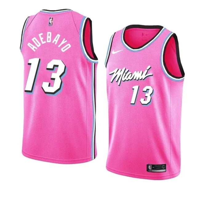 Regata NBA Miami Heat Authentic Adebayo 13 - Rosa