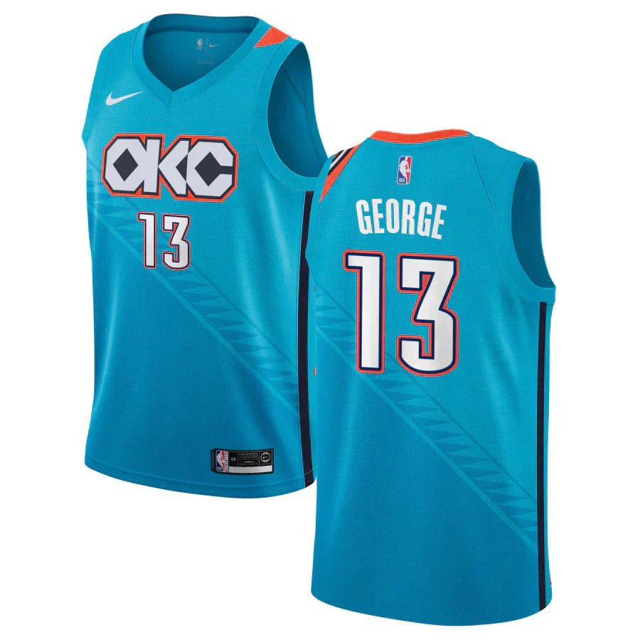 Regata NBA Oklahoma City Thunder City Edition 18/19 Authentic Swingman George 13 - Azul