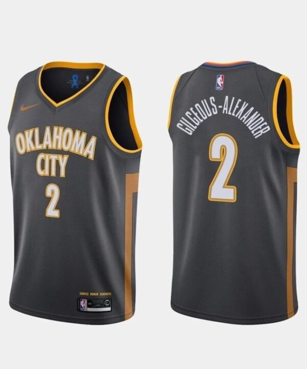 Regata NBA Oklahoma City Thunder City Edition 19/20 Authentic Swingman Gilgeous Alexander 2 - Preta