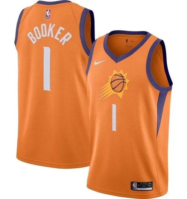 Regata NBA Phoenix Suns City Edition Authentic Brooker 1 - Laranja