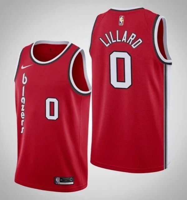 Regata NBA Portland Trail Blazers City Edition 19/20 Authentic Swingman Lillard 0 - Vermelha