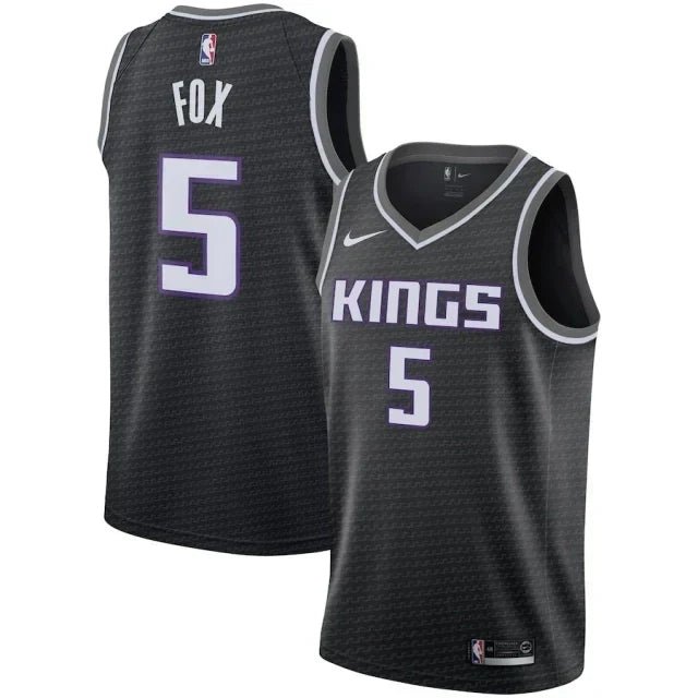 Regata NBA Sacramento Kings Authentic Swingman Fox 5 - Preta
