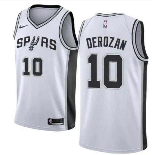 Regata NBA San Antonio Spurs Authentic Swingman DeRozan 10 - Branca
