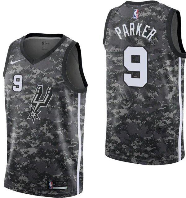 Regata NBA San Antonio Spurs Authentic Swingman Parker 9 - Camuflada