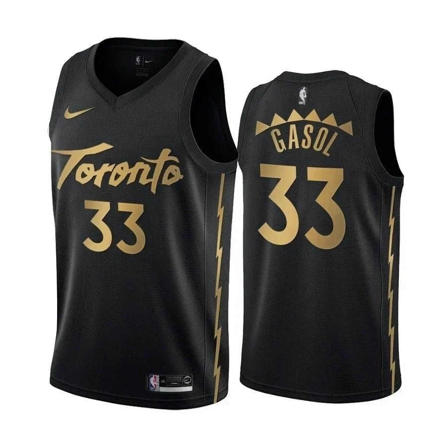 Regata NBA Toronto Raptors City Edition Swingman Authentic Gasol 33 - Preta