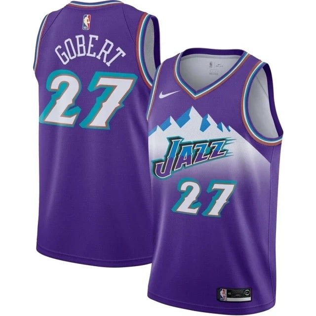Regata NBA Utah Jazz Retrô Edition Authentic Swingman Gobert 27 - Roxa