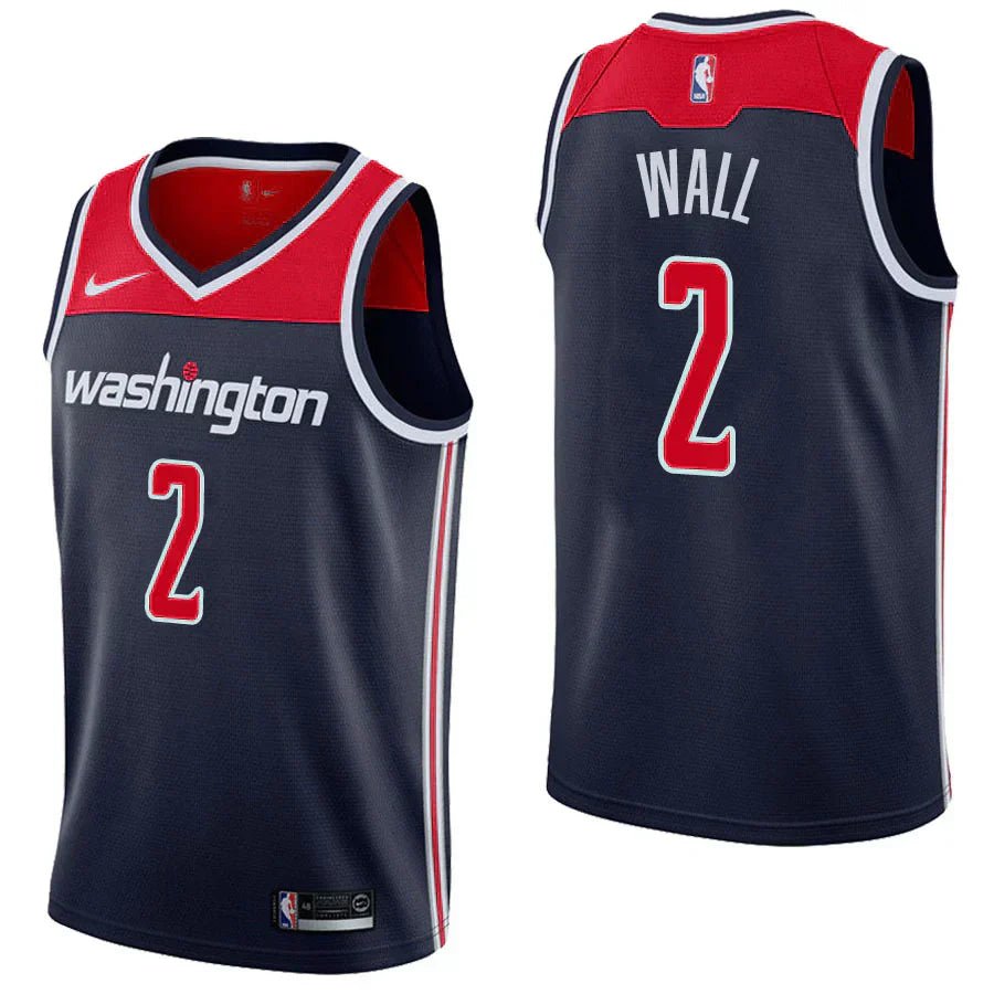 Regata NBA Washington Wizards Authentic Swingman Wall 2- Preta e Vermelha