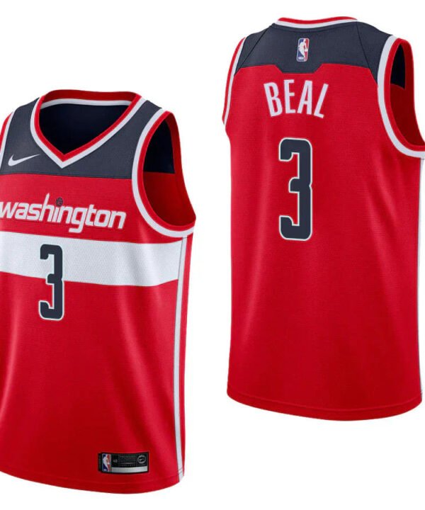 Regata NBA Washington Wizards Authentic Swingman Beal 3- Vermelha