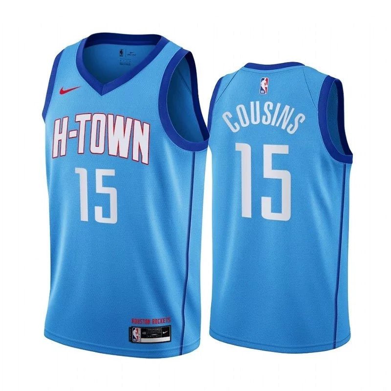 Regata NBA Houston Rockets City 20/21 Edition Authentic Swingman Cousins 15 - Azul