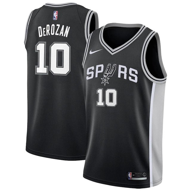 Regata NBA San Antonio Spurs Authentic DeRozan 10 - Preta