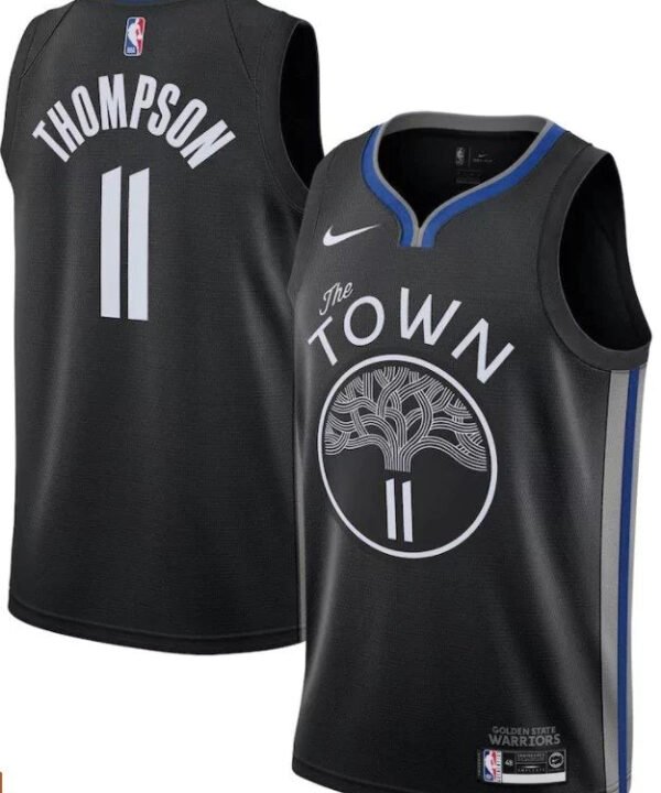Regata NBA Golden State Warriors The Town Authentic Swingman Thompson 11 - Preta