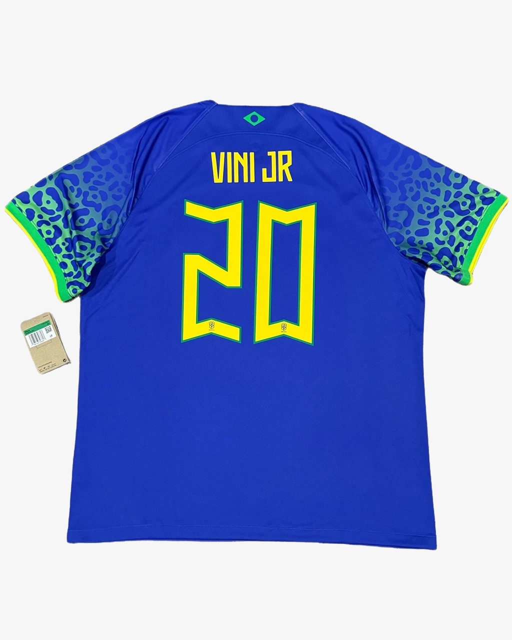 Camisa Da Seleção Brasileira 2022/23 Away Nº 20 Vini Jr XL Azul - Imagem 4