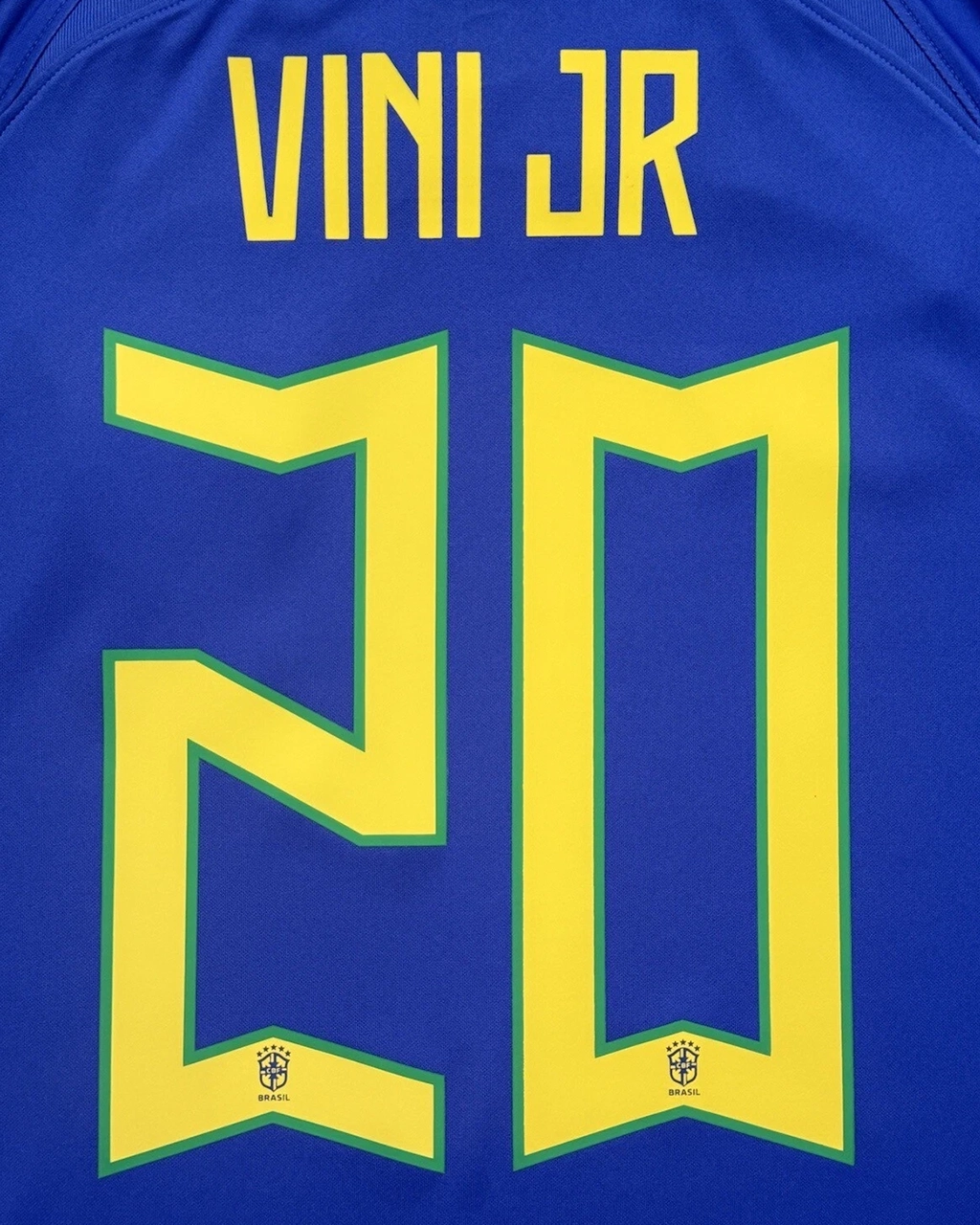 Camisa Da Seleção Brasileira 2022/23 Away Nº 20 Vini Jr XL Azul - Imagem 13