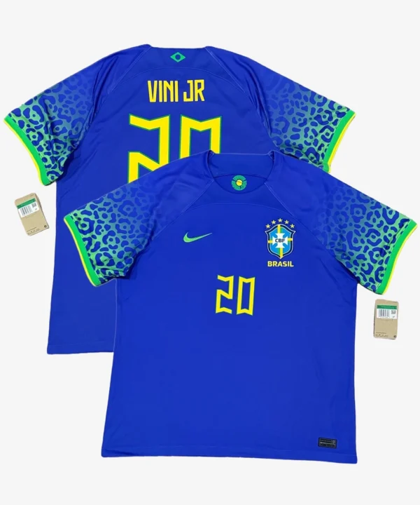 Camisa Da Seleção Brasileira 2022/23 Away Nº 20 Vini Jr XL Azul