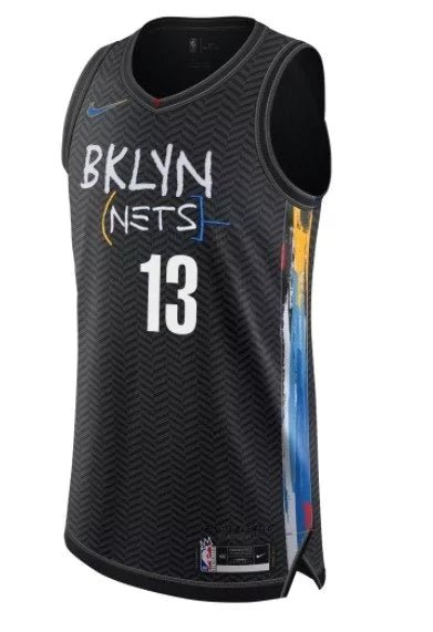 Regata NBA Brooklyn Nets City Edition 20/21 Authentic Harden 13 - Preta