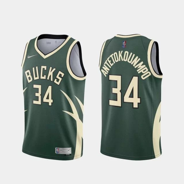 Regata NBA Milwaukee Bucks Authentic Antetokounmpo 34 - Verde