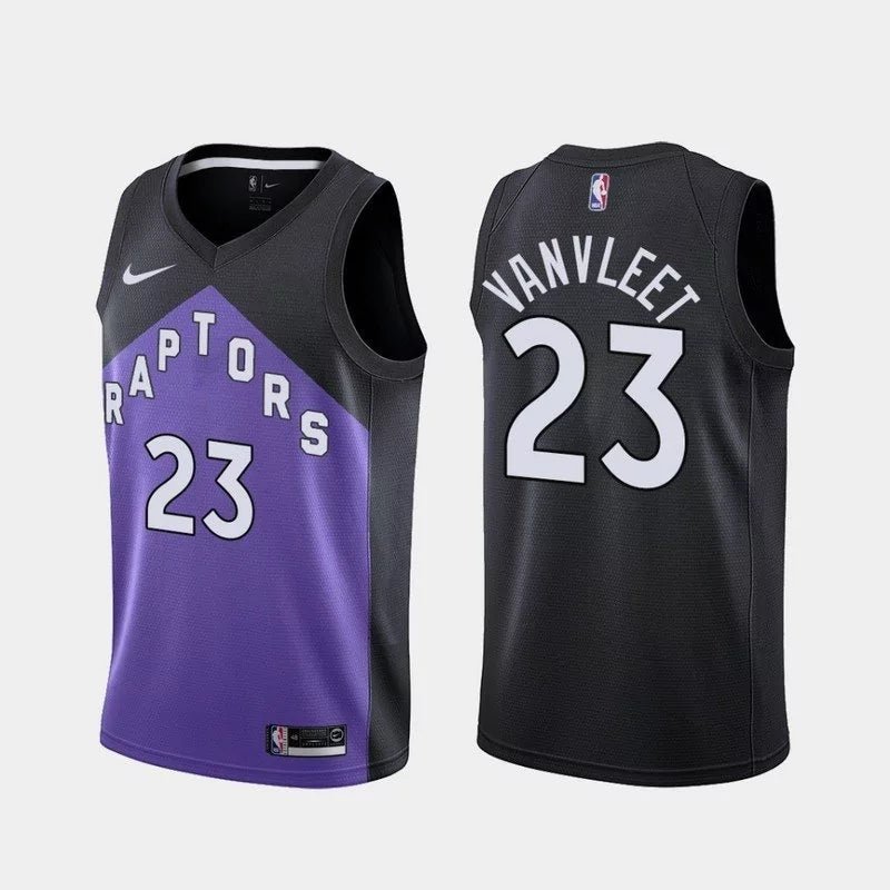 Regata NBA Toronto Raptors Earned Edition Swingman Authentic VanVleet 23 - Roxa e Preta