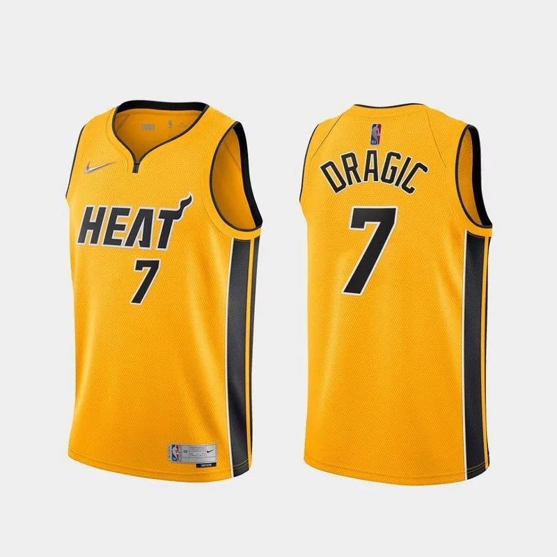 Regata NBA Miami Heat Edition 20/21 Authentic Dragic 7 - Amarela