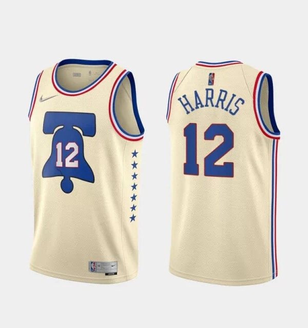 Regata NBA Philadelphia 76ers Authentic Harris 12 - Bege
