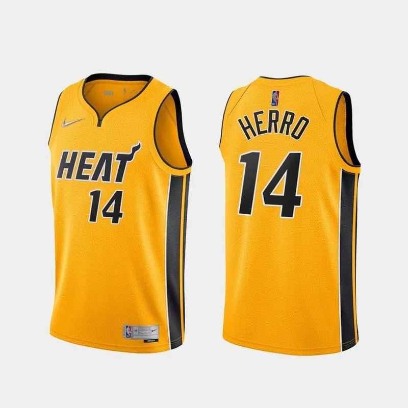 Regata NBA Miami Heat Edition 20/21 Authentic Herro 14 - Amarela