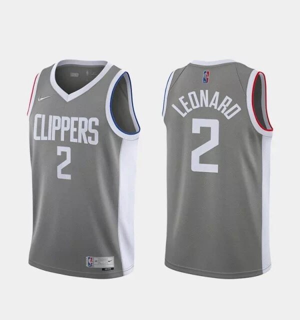 Regata NBA Los Angeles Clippers City 20/21 Edition Authentic Swingman Leonard 2 - Cinza