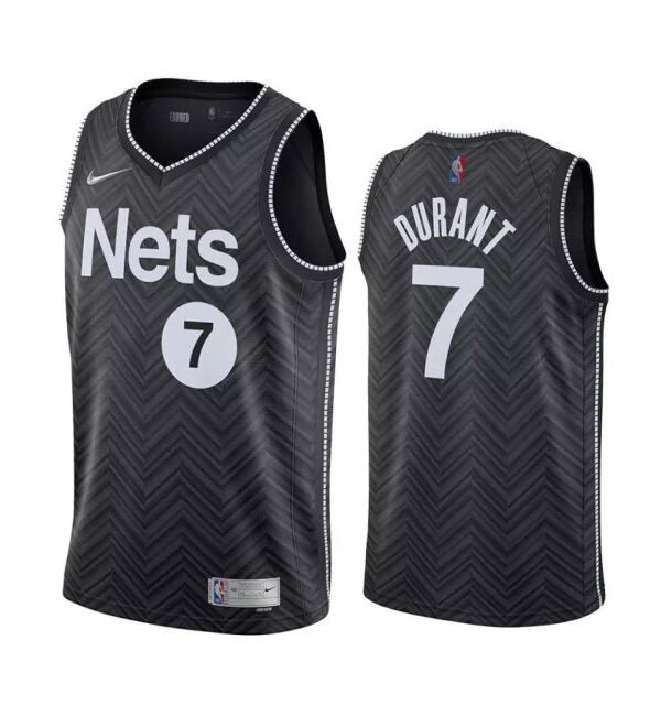 Regata NBA Brooklyn Nets Edition 20/21 Authentic Durant 7- Preta