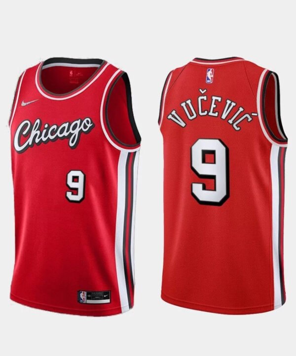Regata NBA Chicago Bulls Edition 21-22 Authentic Vucenic 9 - Vermelha