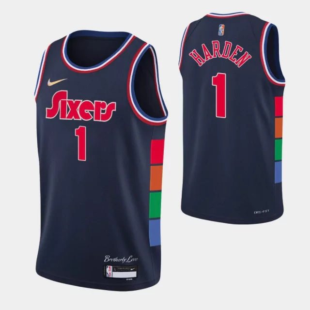 Regata NBA Philadelphia 76ers Authentic Harden 1 - Azul Marinho